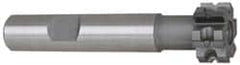 Whitney Tool Co. - 1/32" Radius, 1/16" Circle Diam, 3/4" Cutter Diam, 3/8" Cutting Width, Shank Connection, Concave Radius Cutter - 1/2" Shank Diam, 3" OAL, Carbide-Tipped, Uncoated, Profile Ground, 6 Teeth, Weldon Flat - Americas Industrial Supply