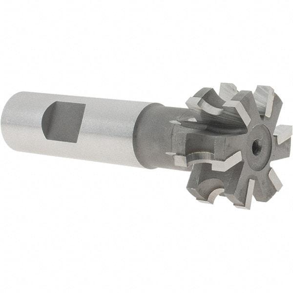 Whitney Tool Co. - 5/32" Radius, 5/16" Circle Diam, 1-5/16" Cutter Diam, 5/8" Cutting Width, Shank Connection, Concave Radius Cutter - 3/4" Shank Diam, 3-1/2" OAL, Carbide-Tipped, Uncoated, Profile Ground, 6 Teeth, Weldon Flat - Americas Industrial Supply