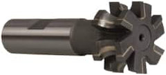 Whitney Tool Co. - 3/16" Radius, 3/8" Circle Diam, 1-3/8" Cutter Diam, 3/4" Cutting Width, Shank Connection, Concave Radius Cutter - 3/4" Shank Diam, 3-1/2" OAL, Carbide-Tipped, Uncoated, Profile Ground, 6 Teeth, Weldon Flat - Americas Industrial Supply