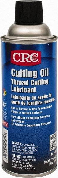 CRC - 16 oz Aerosol Cutting Fluid - Straight Oil, For Drilling, Reaming, Sawing, Shearing, Tapping, Threading, Turning - Americas Industrial Supply