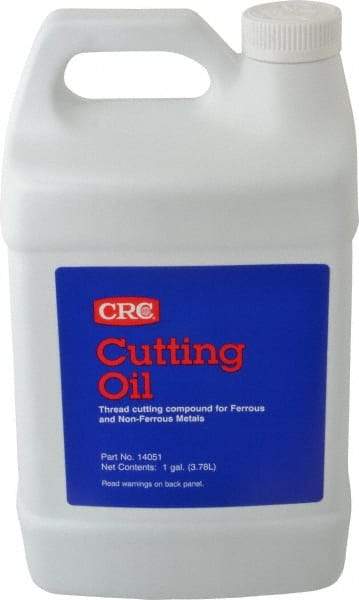 CRC - 1 Gal Bottle Cutting Fluid - Straight Oil, For Drilling, Reaming, Sawing, Shearing, Tapping, Threading, Turning - Americas Industrial Supply