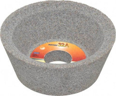 Norton - 3" Diam, 3/4" Hole Size, 1-1/4" Overall Thickness, 60 Grit, Type 11 Tool & Cutter Grinding Wheel - Medium Grade, Aluminum Oxide, K Hardness, Vitrified Bond, 7,640 RPM - Americas Industrial Supply