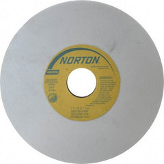 Norton - 7" Diam x 1-1/4" Hole x 1/2" Thick, J Hardness, 120 Grit Surface Grinding Wheel - Aluminum Oxide, Type 1, Fine Grade, 3,600 Max RPM, Vitrified Bond, No Recess - Americas Industrial Supply