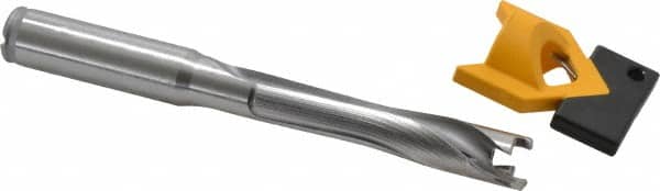 Kennametal - 13 to 13.49mm Diam, 5xD, 67.56mm Max Depth, 9/16" Shank Diam, 82.3mm Flute, 133.35mm OAL, Replaceable Tip Drill - KTIP05156HP Insert, P Seat Size, Series KenTIP - Americas Industrial Supply
