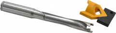 Kennametal - 13 to 13.49mm Diam, 5xD, 67.56mm Max Depth, 9/16" Shank Diam, 82.3mm Flute, 133.35mm OAL, Replaceable Tip Drill - KTIP05156HP Insert, P Seat Size, Series KenTIP - Americas Industrial Supply