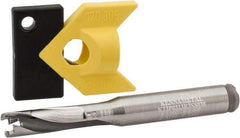 Kennametal - 7.94 to 8.49mm Diam, 3xD, 25.4mm Max Depth, 3/8" Shank Diam, 32.77mm Flute, 79.38mm OAL, Replaceable Tip Drill - KTIP03125HP Insert, F Seat Size, Series KenTIP - Americas Industrial Supply