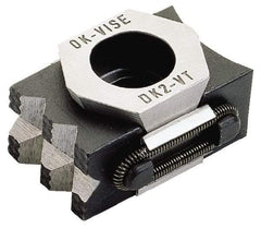 Mitee-Bite - 5,000 Lb Holding Force Single Vise Machinable Wedge Clamp - 1.3" Wide x 0.83" Deep x 0.59" High Base, 30 to 34 HRC, 1.3 to 1.46" Jaw Spread, 30 Lb/Ft Torque, 5/16-18 Screw Thread - Americas Industrial Supply