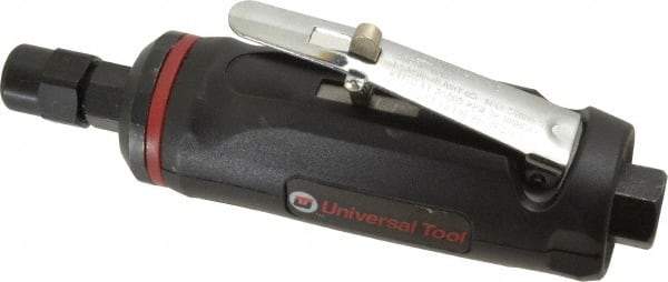 Universal Tool - 1/4" Collet, Straight Handle, Angle Air Die Grinder - 23,000 RPM, Rear Exhaust, 4 CFM, 0.66 hp, 90 psi, 1/4 NPT - Americas Industrial Supply