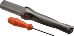 Kennametal - 4-3/4" Max Drill Depth, 4xD, 1.1874" Diam, Indexable Insert Drill - 2 Inserts, 1-1/4" Shank Diam, Straight Shank - Americas Industrial Supply