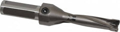 Kennametal - 63.5mm Max Drill Depth, 4xD, 5/8" Diam, Indexable Insert Drill - 2 Inserts, 3/4" Shank Diam, Straight Shank - Americas Industrial Supply