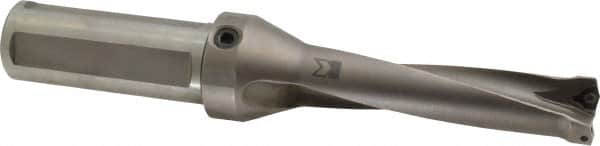 Kennametal - 101.6mm Max Drill Depth, 4xD, 25.4mm Diam, Indexable Insert Drill - 2 Inserts, 1-1/4" Shank Diam, Straight Shank - Americas Industrial Supply