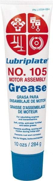 Lubriplate - 10 oz Tube Zinc Oxide General Purpose Grease - White, 150°F Max Temp, NLGIG 0, - Americas Industrial Supply