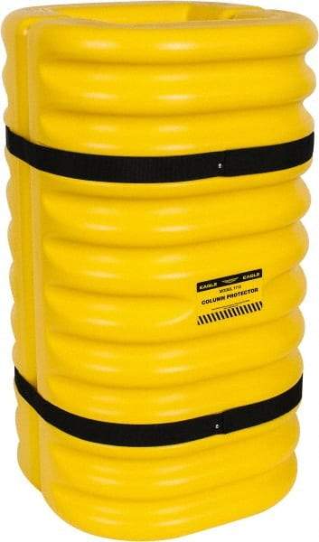 Eagle - 24" Wide x 24" Deep x 42" High, High Density Polyethylene Column Protector - Fits 12" Columns, Yellow - Americas Industrial Supply