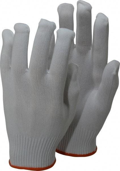 PRO-SAFE - Size M (8) Nylon General Protection Work Gloves - For Inspection, Uncoated, Knit Wrist Cuff, Full Fingered, White, Paired - Americas Industrial Supply