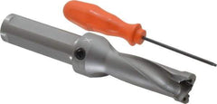 Kennametal - 63.5mm Max Drill Depth, 2.5xD, 25mm Diam, Indexable Insert Drill - 2 Inserts, 1" Shank Diam, Straight Shank - Americas Industrial Supply