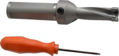 Kennametal - 2-1/32" Max Drill Depth, 2.5xD, 20.6mm Diam, Indexable Insert Drill - 2 Inserts, 1" Shank Diam, Straight Shank - Americas Industrial Supply