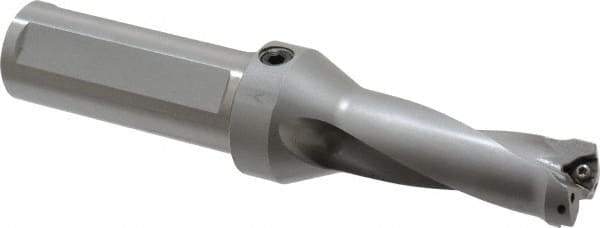 Kennametal - 2.65" Max Drill Depth, 2.5xD, 27mm Diam, Indexable Insert Drill - 2 Inserts, 1-1/4" Shank Diam, Straight Shank - Americas Industrial Supply