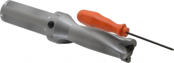 Kennametal - 3.05" Max Drill Depth, 2.5xD, 31mm Diam, Indexable Insert Drill - 2 Inserts, 1-1/4" Shank Diam, Straight Shank - Americas Industrial Supply