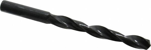 Interstate - 10.2mm 118° High Speed Steel Jobber Drill - Oxide Finish, Right Hand Cut, Spiral Flute, Straight Shank, 5-15/64" OAL, Standard Point - Americas Industrial Supply