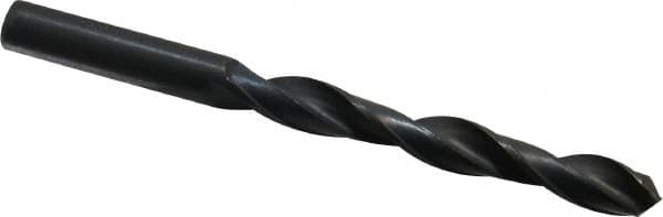 Interstate - 10.5mm 118° High Speed Steel Jobber Drill - Oxide Finish, Right Hand Cut, Spiral Flute, Straight Shank, 133mm OAL, Standard Point - Americas Industrial Supply