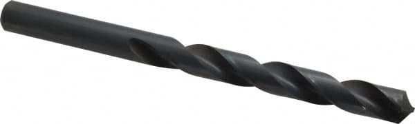 Interstate - 10.8mm 118° High Speed Steel Jobber Drill - Oxide Finish, Right Hand Cut, Spiral Flute, Straight Shank, 5-33/64" OAL, Standard Point - Americas Industrial Supply