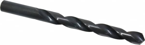 Interstate - 12.4mm 118° High Speed Steel Jobber Drill - Oxide Finish, Right Hand Cut, Spiral Flute, Straight Shank, 152mm OAL, Standard Point - Americas Industrial Supply