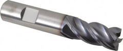 Kennametal - 5/8", 4 Flute, Single End, Solid Carbide, Corner Chamfer End Mill - 3-1/2" OAL, 38° Helix, Right Hand Flute, 1-1/4" LOC, Right Hand Cut - Americas Industrial Supply