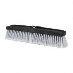 PRO-SOURCE - 18" General Purpose Polypropylene Push Broom - 3" Bristle Length, Plastic Block, Bolt-On Handle Connection, Handle Sold Separately - Americas Industrial Supply
