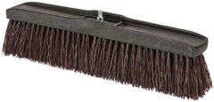 PRO-SOURCE - 18" Heavy Duty Polypropylene Push Broom - 3-1/4" Bristle Length, Plastic Block, Bolt-On Handle Connection, Handle Sold Separately - Americas Industrial Supply