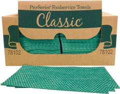 PRO-SOURCE - 1/4 Fold Food Service Wipes - Box, 22" x 12" Sheet Size, Green - Americas Industrial Supply