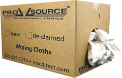 PRO-SOURCE - Virgin Cotton T-Shirt Rag - Lint-Free, White, 3 to 4 Pieces per Lb, Comes in Box - Americas Industrial Supply