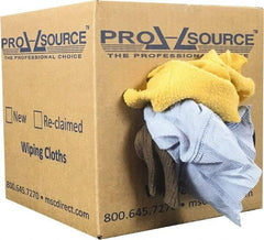 PRO-SOURCE - Reclaimed Rags - Assorted Colors, Fleece and Sweatshirt, Low Lint, Box - Americas Industrial Supply