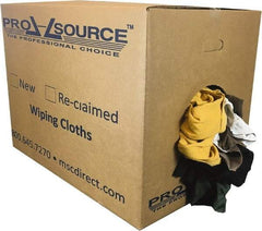 PRO-SOURCE - Reclaimed Rags - Assorted Colors, Fleece and Sweatshirt, Low Lint, Box - Americas Industrial Supply