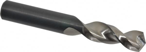 Walter-Titex - 21/32" 130° Parabolic Flute Vanadium High Speed Steel Screw Machine Drill Bit - Bright Finish, Right Hand Cut, 2-23/64" Flute Length, 4-11/16" OAL, Split Point, Straight Shank - Americas Industrial Supply
