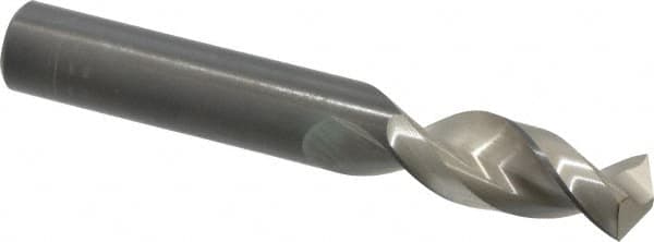 Walter-Titex - 11/16" 130° Parabolic Flute Vanadium High Speed Steel Screw Machine Drill Bit - Bright Finish, Right Hand Cut, 2-7/16" Flute Length, 4-27/32" OAL, Split Point, Straight Shank - Americas Industrial Supply