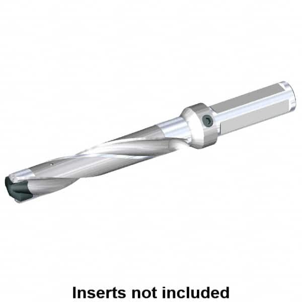 Kennametal - 12.93 to 13.43mm Diam, 5xD, 2.55" Max Depth, 3/4" Shank Diam, 77.06mm Flute, 152.4mm OAL, Replaceable Tip Drill - KSEM0509 Insert, C Seat Size, Series KSEM - Americas Industrial Supply