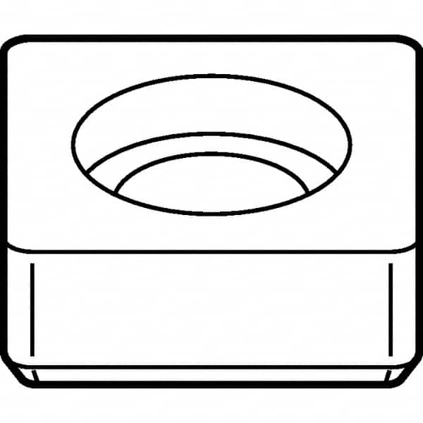 Kennametal - 7.52mm Inscribed Circle, Square Turning Shim for Indexables - 0.19" Thick, SKSN Shim Style - Americas Industrial Supply