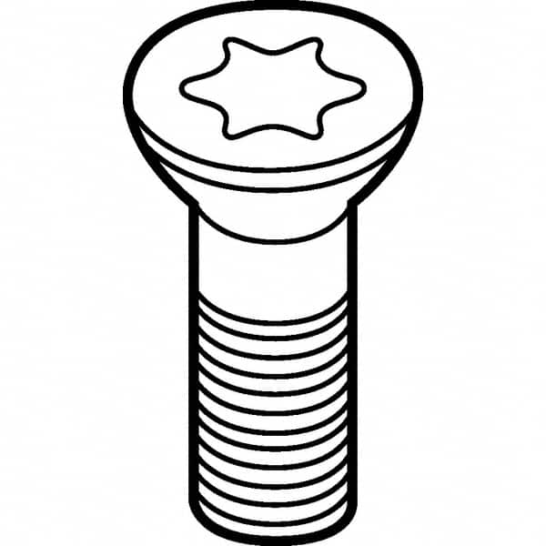 Kennametal - Torx Cap Screw for Indexable Milling - M5x0.8 Thread, For Use with Inserts - Americas Industrial Supply