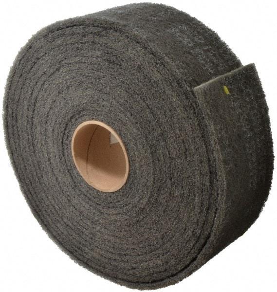3M - 30' Long x 4" Wide Nonwoven Roll - Very Fine Grade, Gray, Silicon Carbide - Americas Industrial Supply