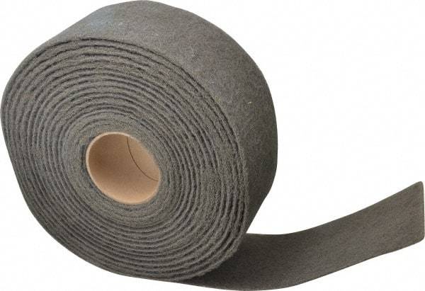3M - 30' Long x 4" Wide Nonwoven Roll - Very Fine Grade, Gray, Silicon Carbide - Americas Industrial Supply