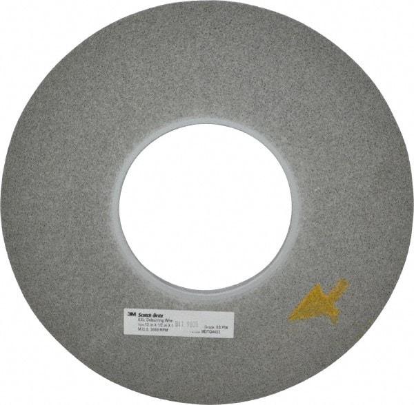 3M - 12" Diam, 1/2" Face Width, 5" Center Hole, Fine Grade, Silicon Carbide Deburring Wheel - Convolute, Hard Density 8 Grade, 3,000 RPM - Americas Industrial Supply