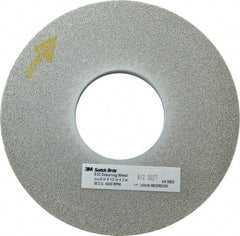 3M - 8" Diam, 1/2" Face Width, 3" Center Hole, Medium Grade, Aluminum Oxide Deburring Wheel - Convolute, Hard Density 8 Grade, 4,500 RPM - Americas Industrial Supply