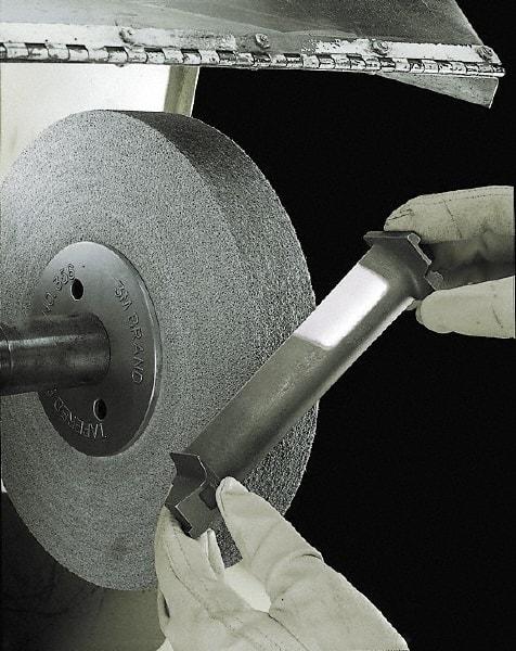 3M - 6" Diam, 2" Face Width, 1" Center Hole, Medium Grade, Aluminum Oxide Deburring Wheel - Convolute, Soft Density 4 Grade, 6,000 RPM - Americas Industrial Supply