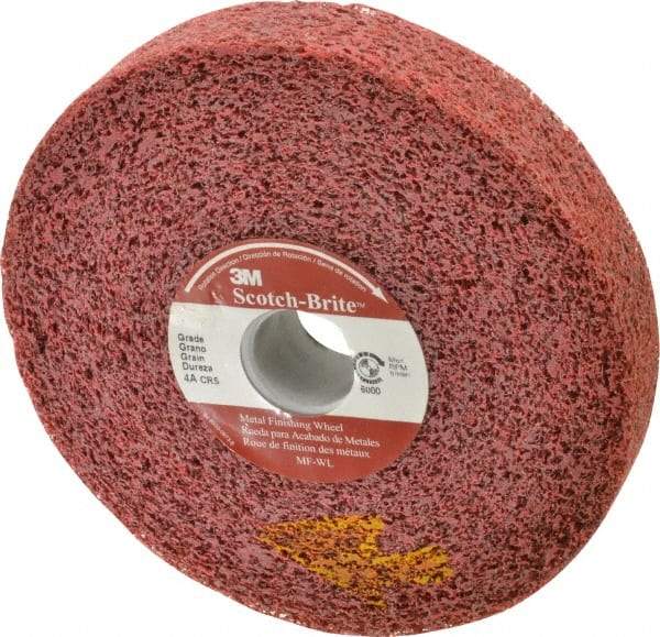 3M - 6" Diam, 1" Face Width, 1" Center Hole, Coarse Grade, Aluminum Oxide Deburring Wheel - Convolute, Soft Density 4 Grade, 6,000 RPM - Americas Industrial Supply