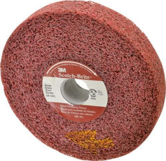 3M - 6" Diam, 1" Face Width, 1" Center Hole, Coarse Grade, Aluminum Oxide Deburring Wheel - Convolute, Soft Density 4 Grade, 6,000 RPM - Americas Industrial Supply