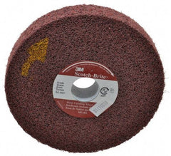 3M - 6" Diam, 1" Face Width, 1" Center Hole, Medium Grade, Aluminum Oxide Deburring Wheel - Convolute, Medium Density 5 Grade, 6,000 RPM - Americas Industrial Supply