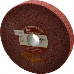 3M - 6" Diam, 1" Face Width, 1" Center Hole, Coarse Grade, Aluminum Oxide Deburring Wheel - Convolute, Hard Density 6 Grade, 6,000 RPM - Americas Industrial Supply