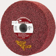 3M - 6" Diam, 2" Face Width, 1" Center Hole, Coarse Grade, Aluminum Oxide Deburring Wheel - Convolute, Medium Density 5 Grade, 6,000 RPM - Americas Industrial Supply