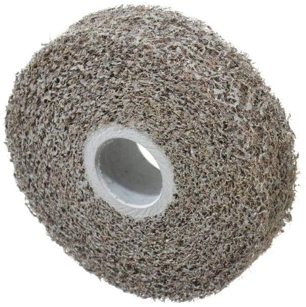 3M - 4" Diam, 1" Face Width, 1" Center Hole, Fine Grade, Silicon Carbide Deburring Wheel - Convolute, Soft Density 2 Grade, 9,000 RPM - Americas Industrial Supply