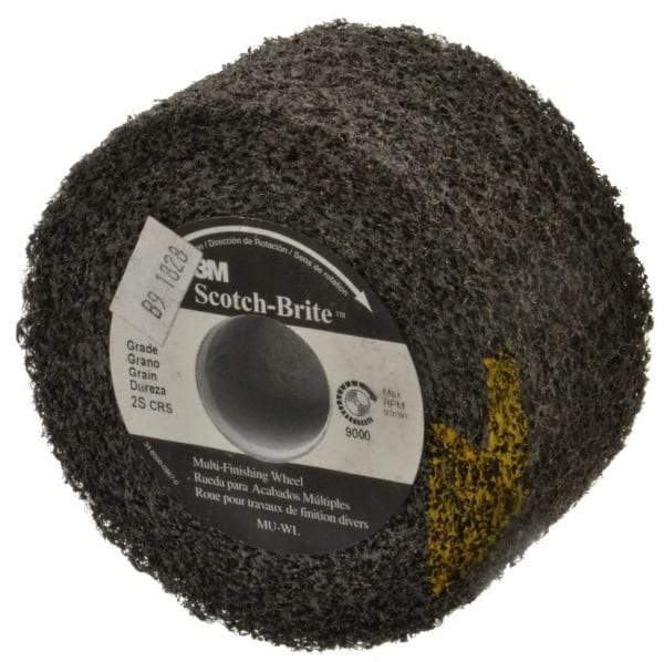 3M - 4" Diam, 2" Face Width, 1" Center Hole, Coarse Grade, Silicon Carbide Deburring Wheel - Convolute, Soft Density 2 Grade, 9,000 RPM - Americas Industrial Supply